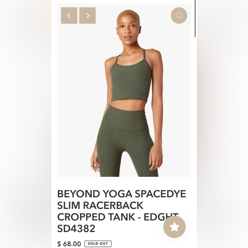 Beyond yoga Spacedye Slim Racerback Cropped Tank